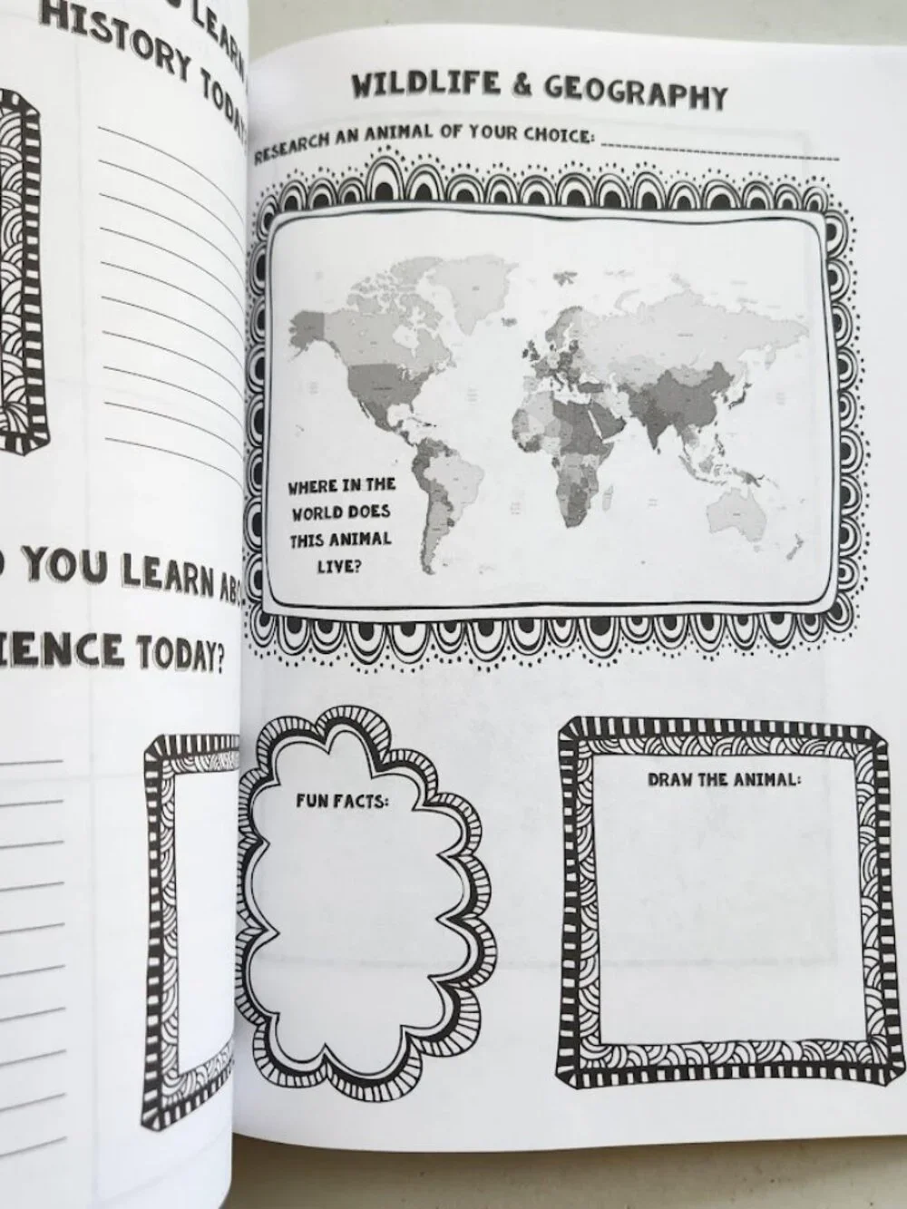 All About Animals Journal Workbook Activity Book Nature Homeschool Homeschooling